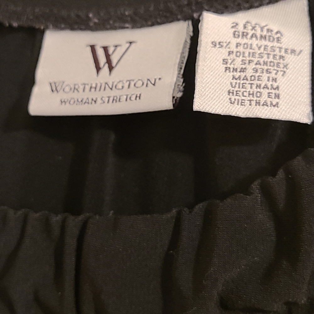 Worthington Woman Stretch Black Top 2XL - Picture 2 of 2